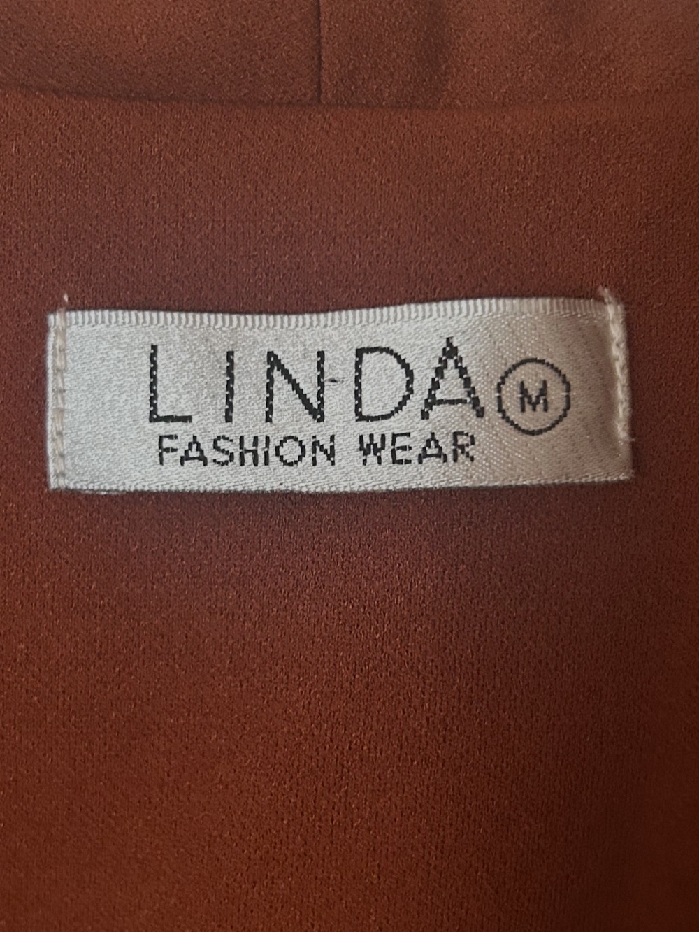 Linda Rust Open-Front Draped Blazer - Picture 3 of 6